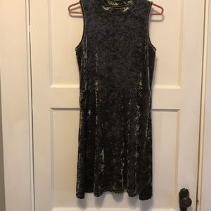Crushed Velvet Mockneck Dress